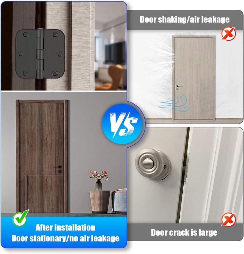 QUFA Door Hinge Shims for Interior Door Alignment, Easy Gap Filler to Fix Air Leaks, Sticking or Misaligned Doors, Trimmable 3.5 Inch Hinge Spacers 0.060 Inch Thick (10 Pack) - Image 2